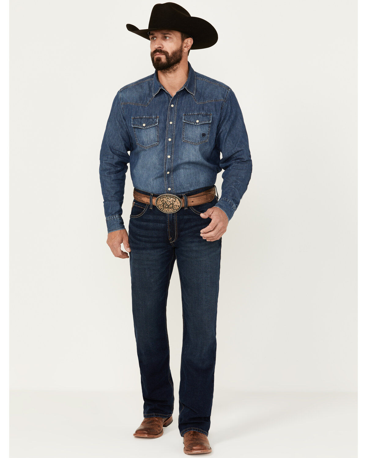 Ariat Men's M4 Relaxed Dustin Dark Wash Bootcut Stretch Jeans