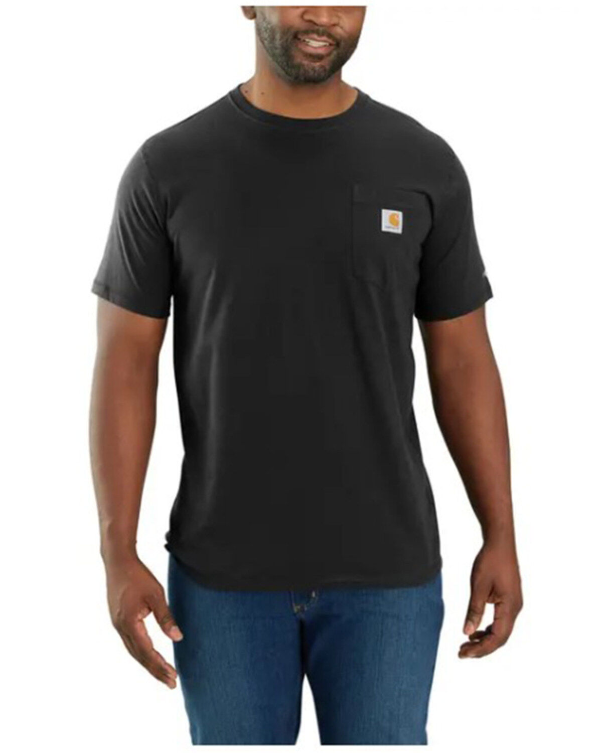 Carhartt Men's Force Relaxed Midweight Logo Pocket Short Sleeve Work T-Shirt - Big