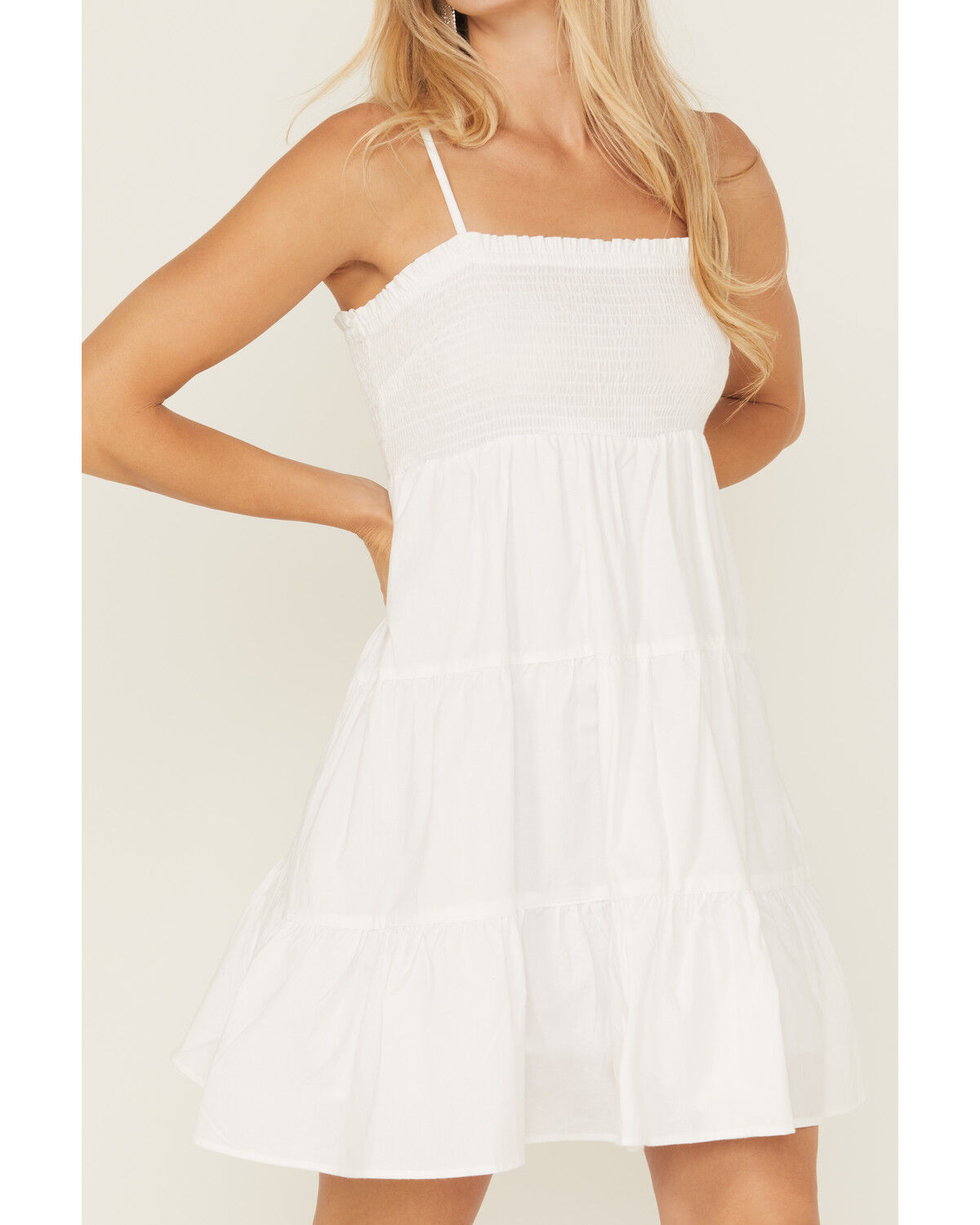 Angie Women's Smocked Front Mini Dress