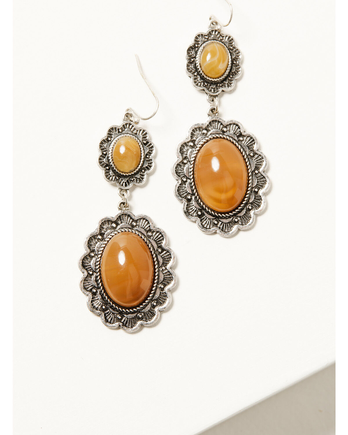 Shyanne Women's Scalloped Edge Stone Earrings