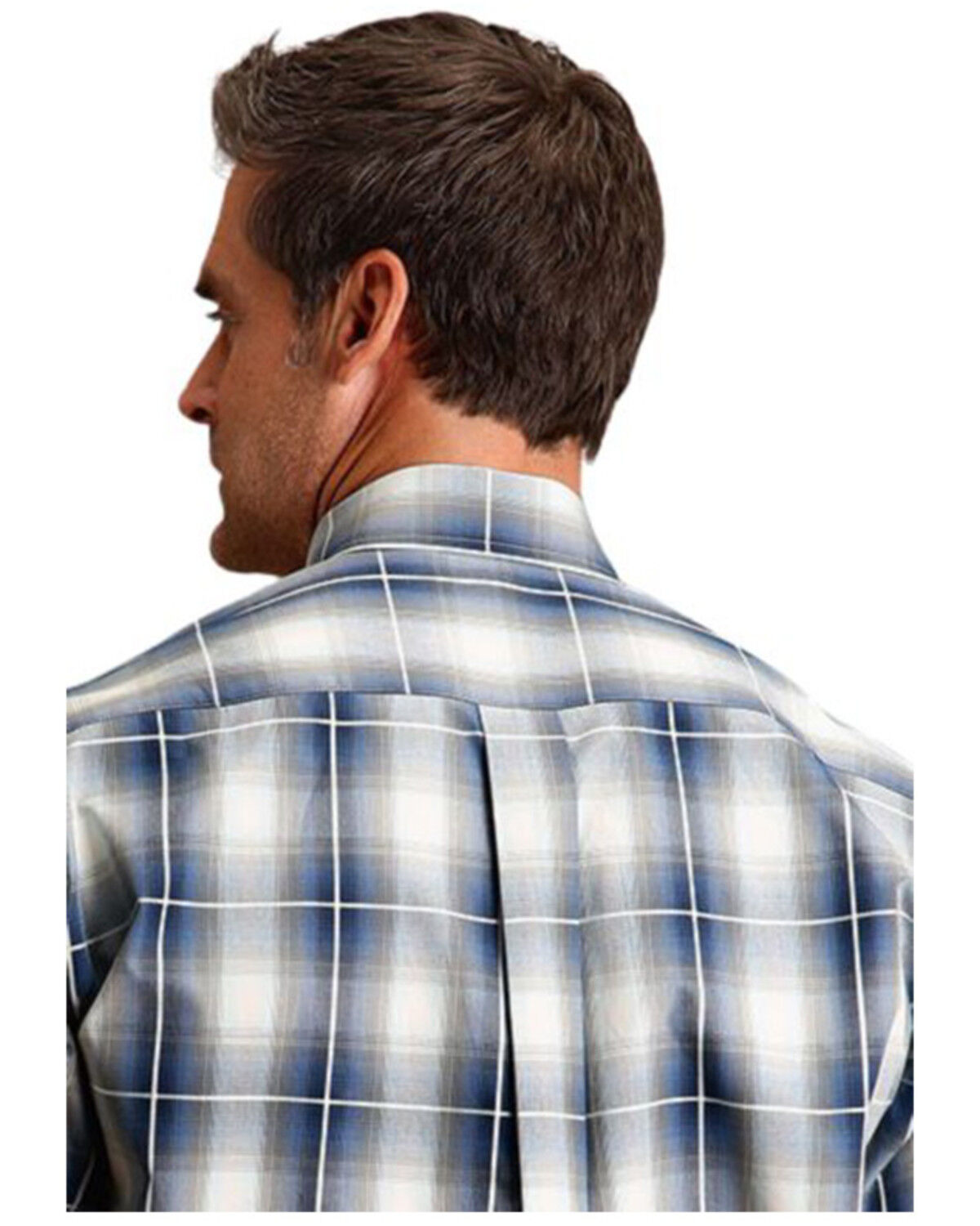 Stetson Men's Plaid Print Long Sleeve Button-Down Western Shirt