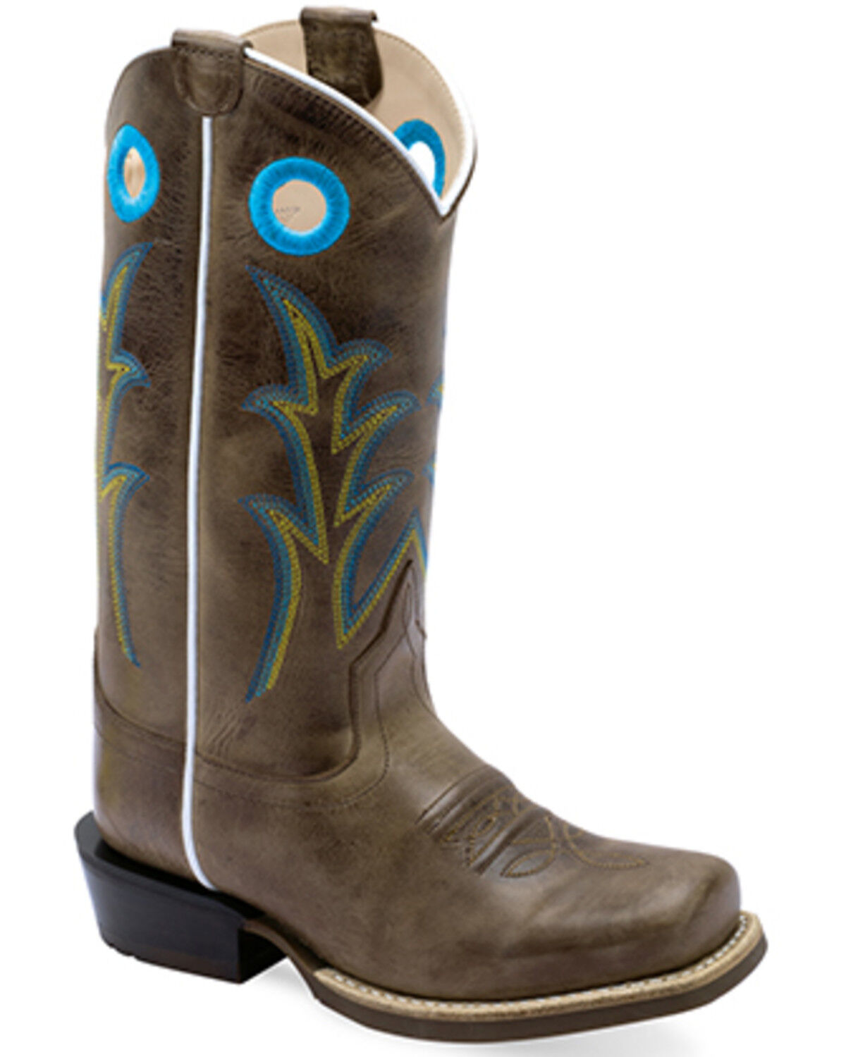 Old West Boys' Western Boots - Broad Square Toe