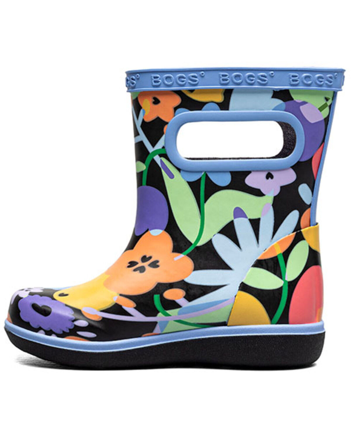 Bogs Toddler Girls' Skipper II Overlap Flowers Rain Boots