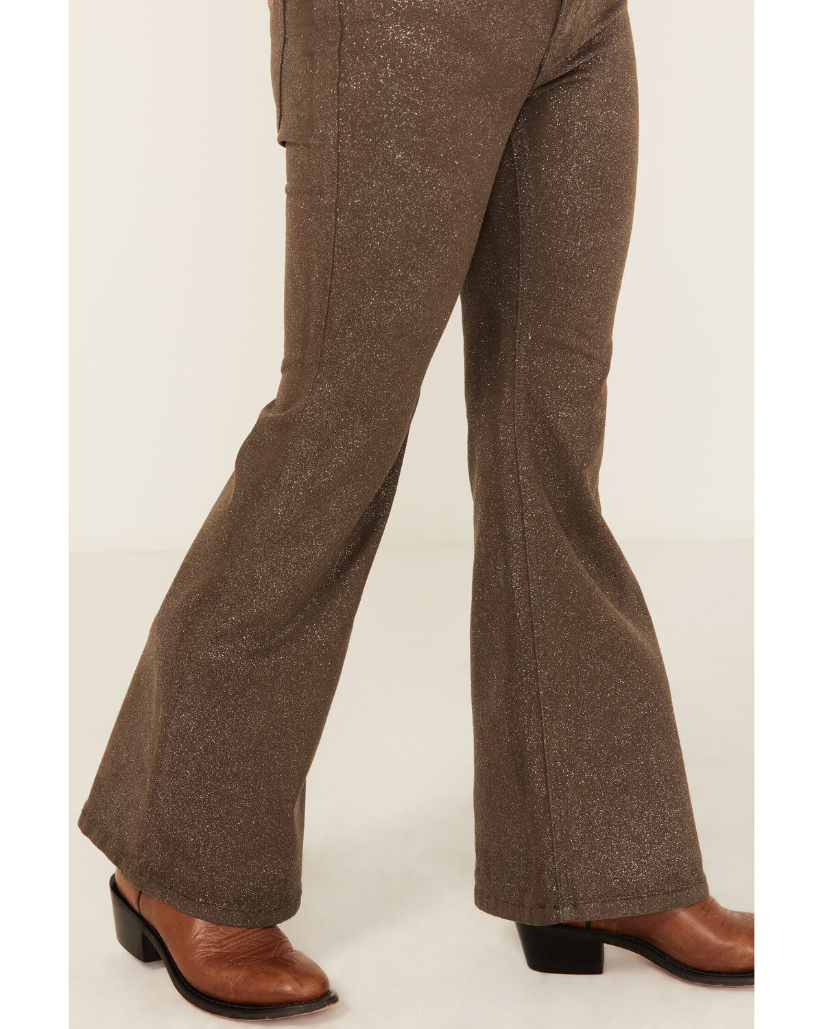 Rock & Roll Denim Girls' Glitter Stretch Flare Jeans