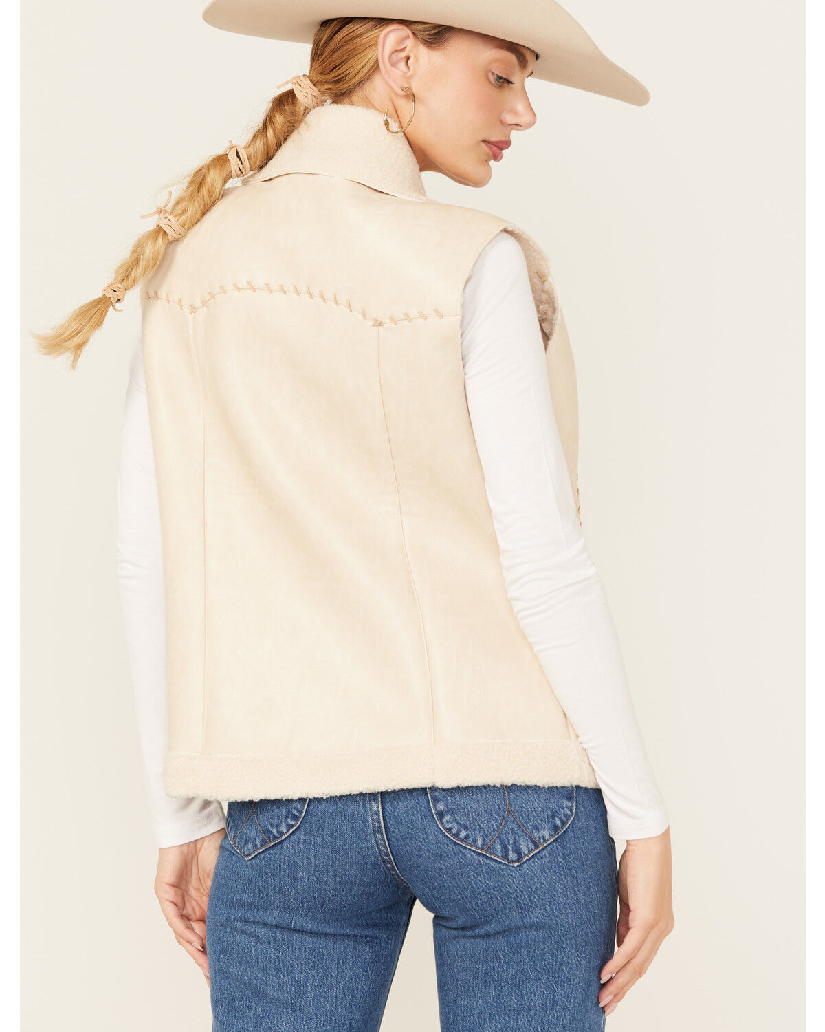 Cripple Creek Women's Shearling Faux Suede Vest