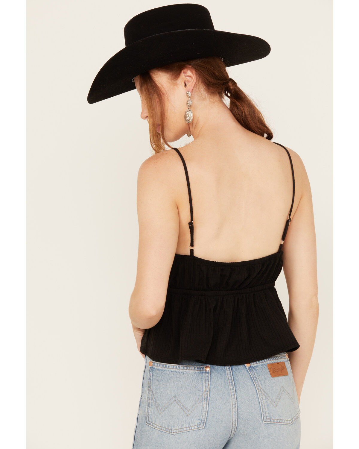 Wild Moss Women's Lace Trim Sleeveless Top