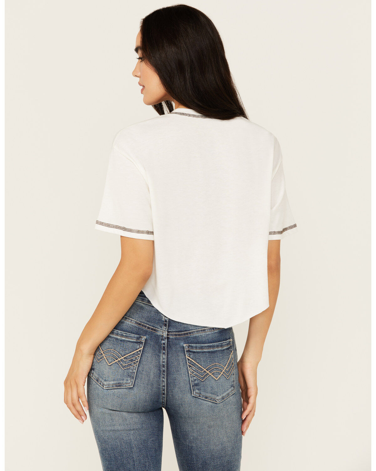 Youth in Revolt Women's Running Horse Seamed Cropped Graphic Tee