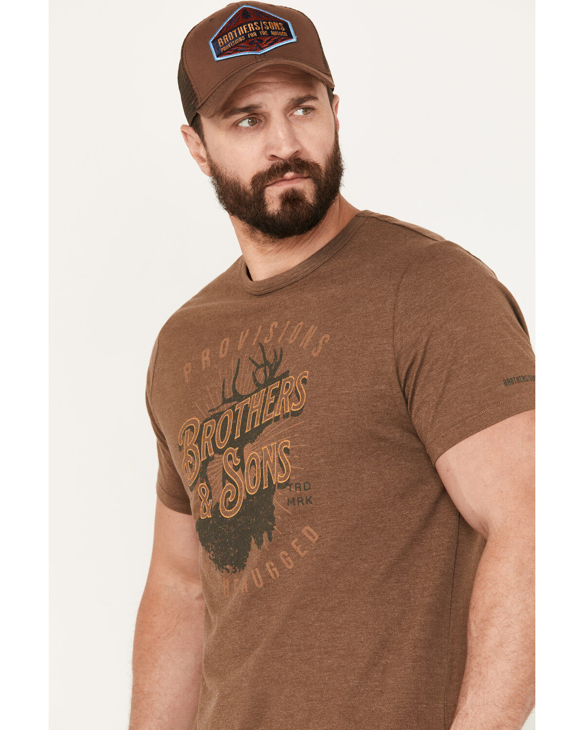 Brothers and Sons Men's Elk Label Short Sleeve Graphic T-Shirt