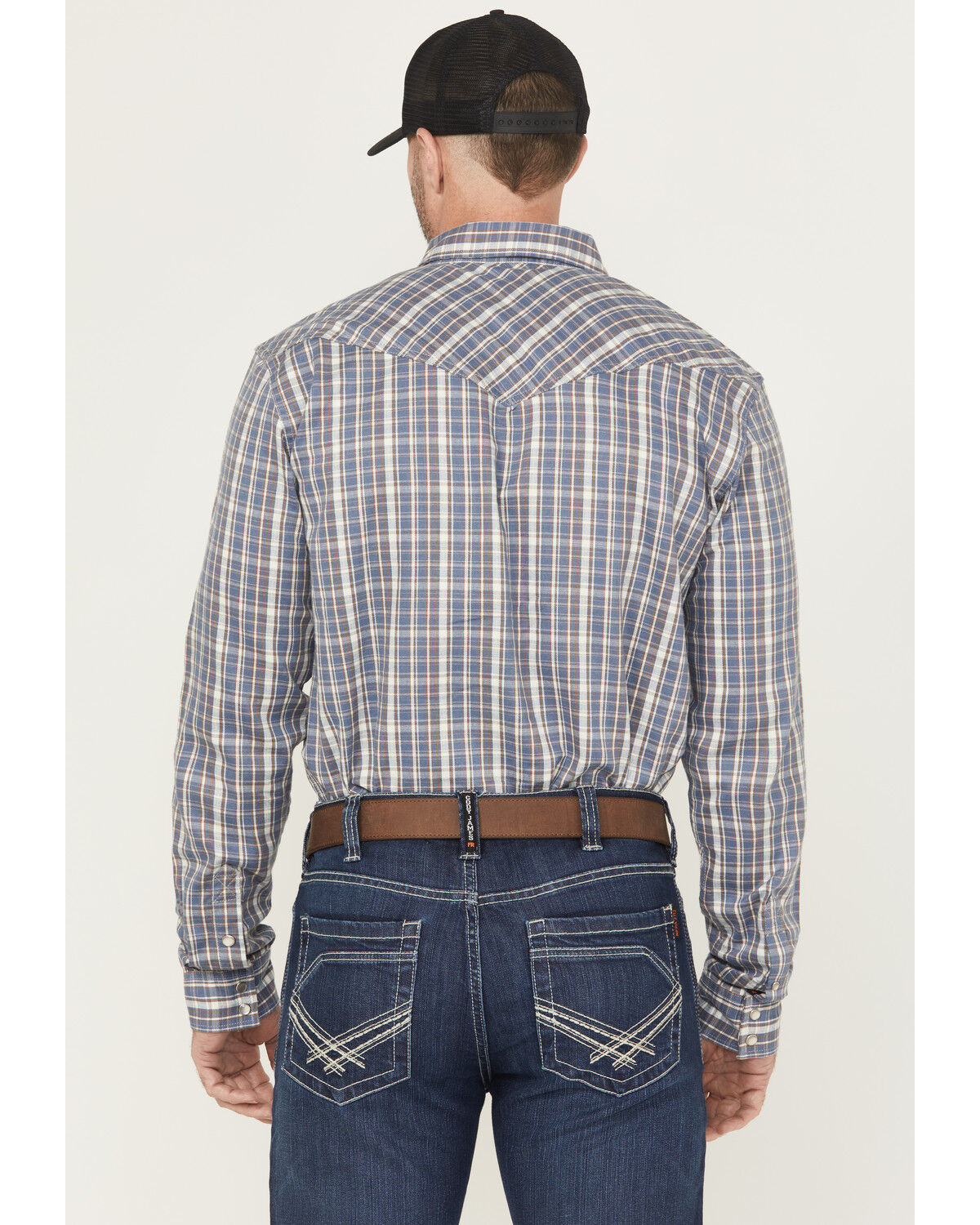 Cody James Men's FR Plaid Print Long Sleeve Snap Work Shirt