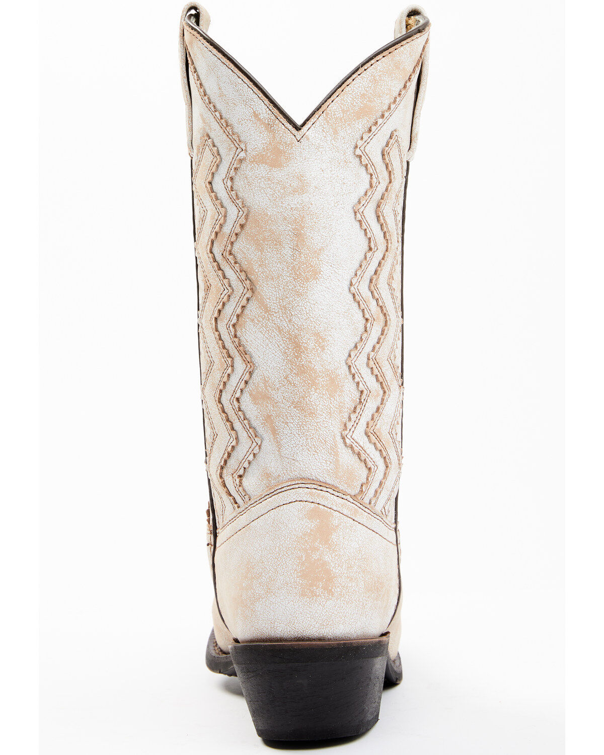 Laredo Women's Rustic Bone Overlay Western Boots - Square Toe