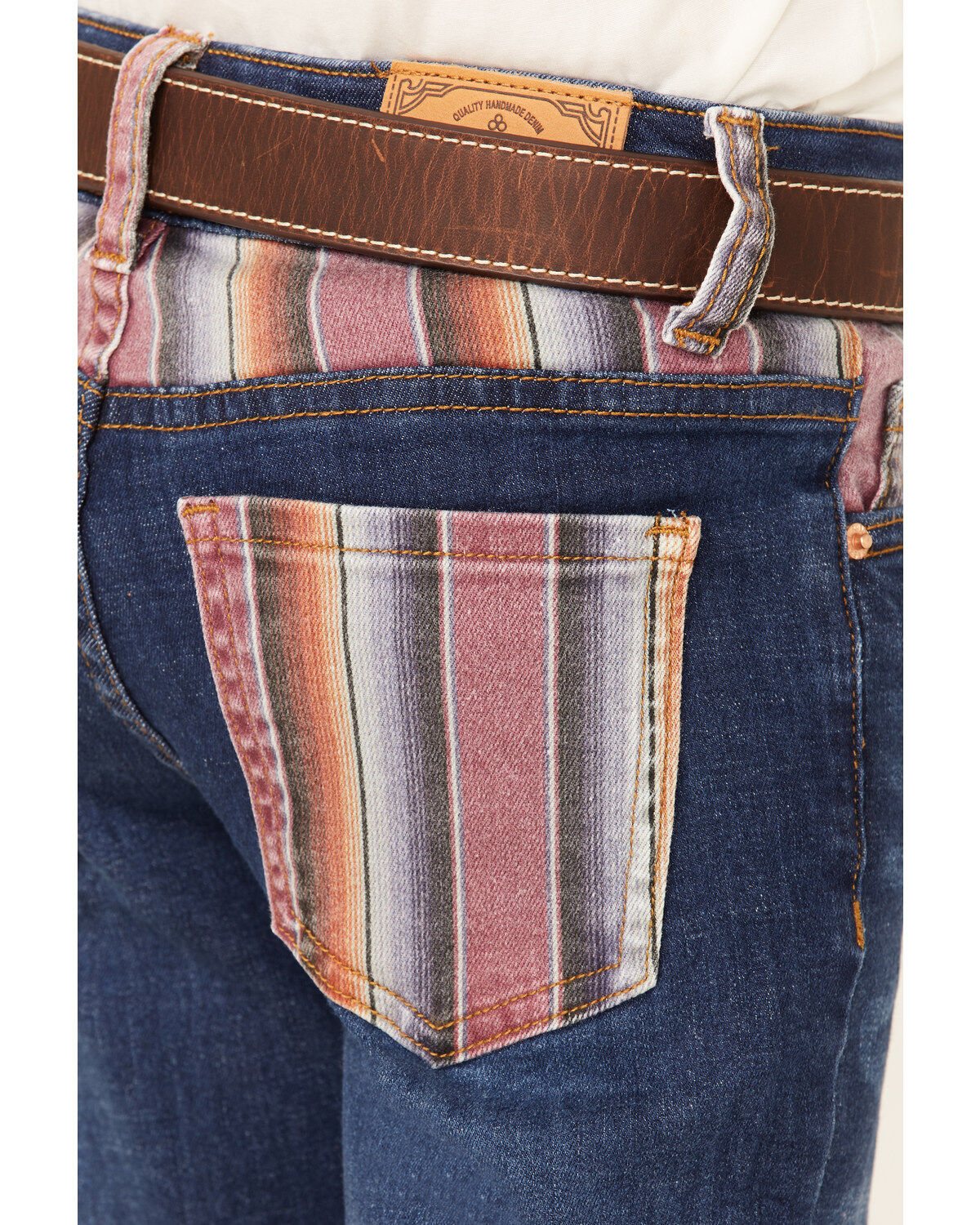 Ranch Dress'n Girls' Serape Pocket Stretch Regular Bootcut Jeans