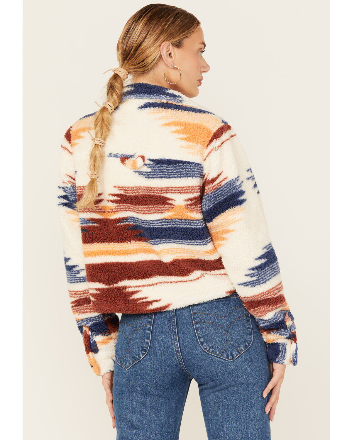 Ashley Women's Southwestern Print Sherpa Jacket