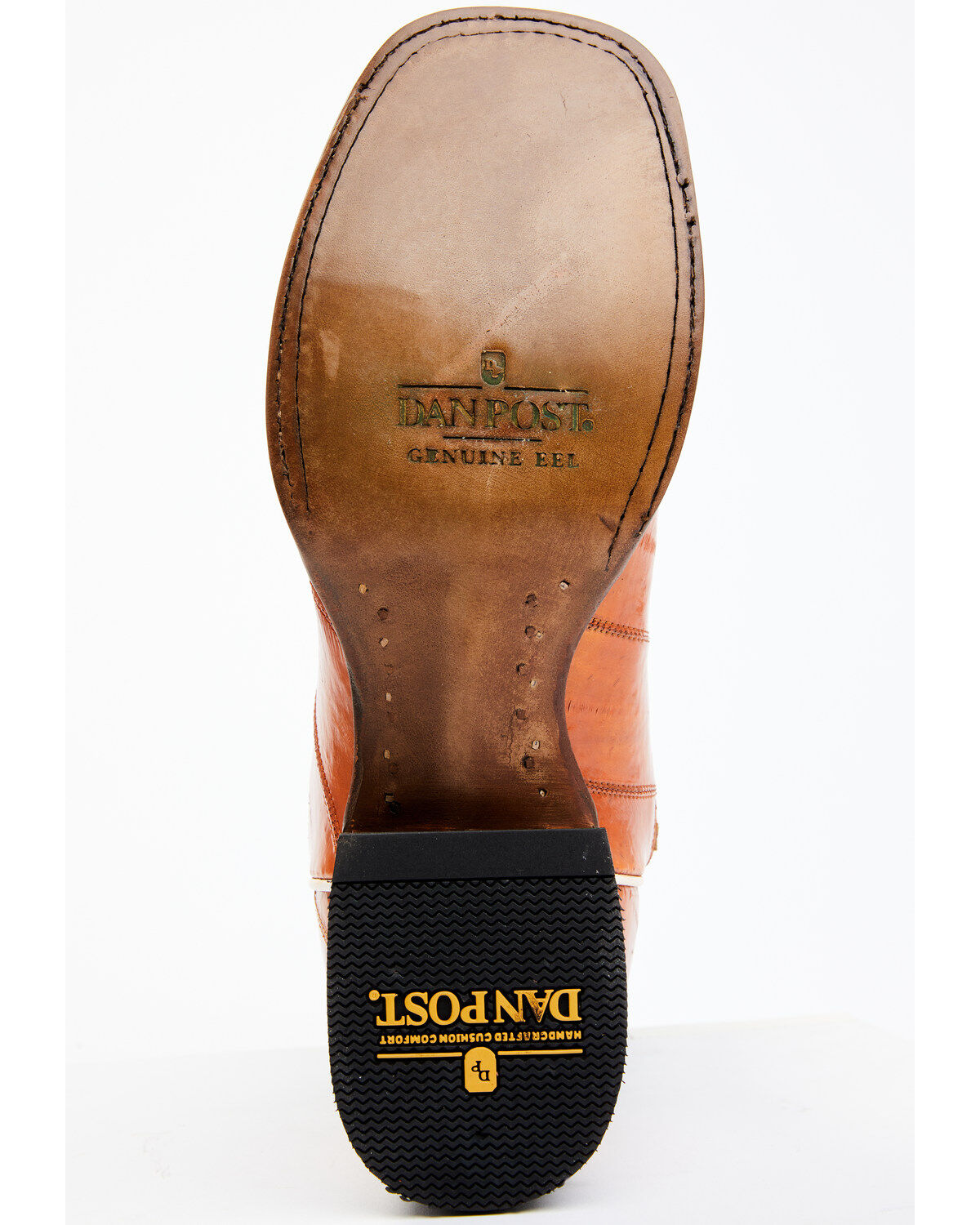 Dan Post Men's Camel Eel Exotic Western Boots - Broad Square Toe