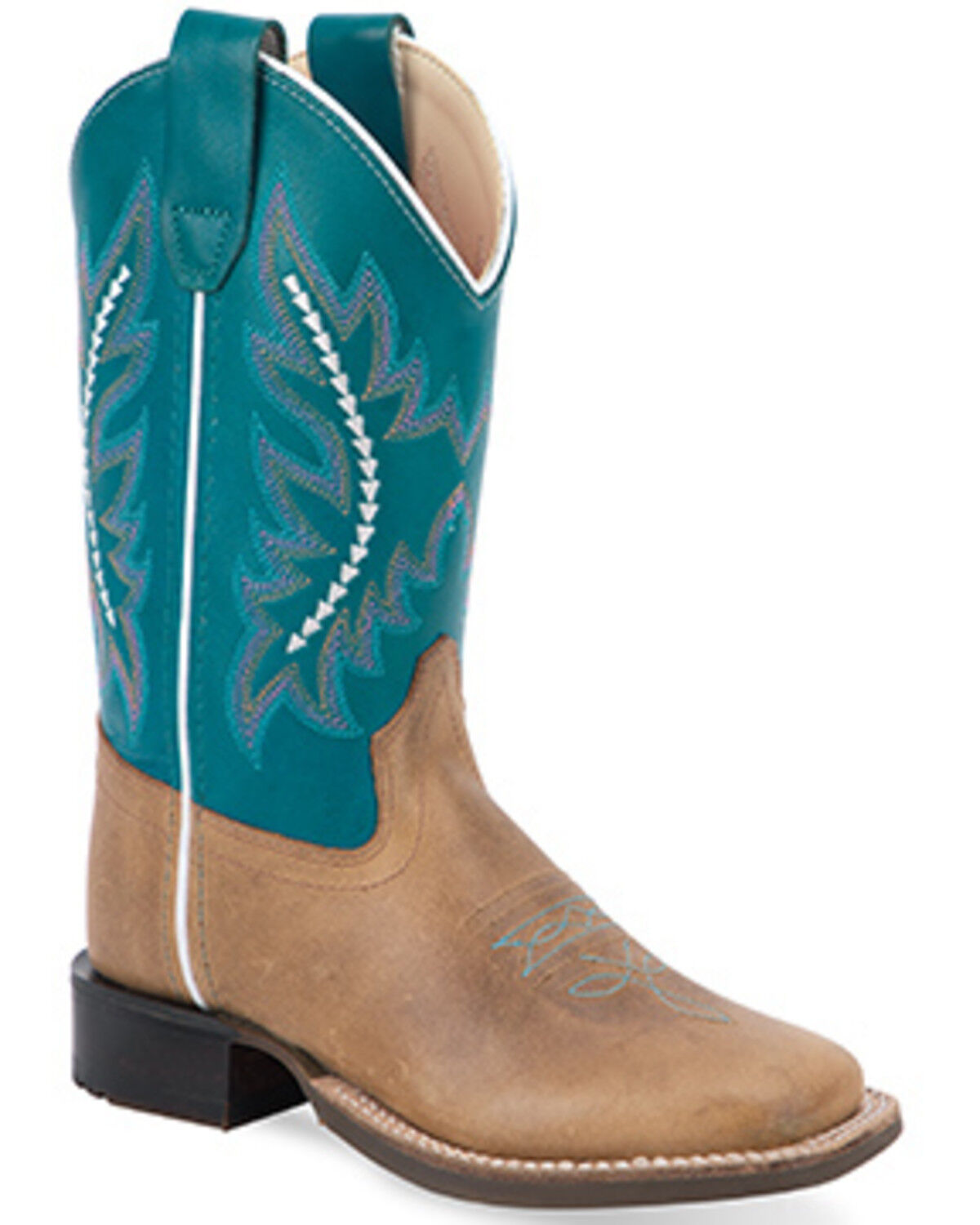 Old West Little Girls' Western Boots - Broad Square Toe