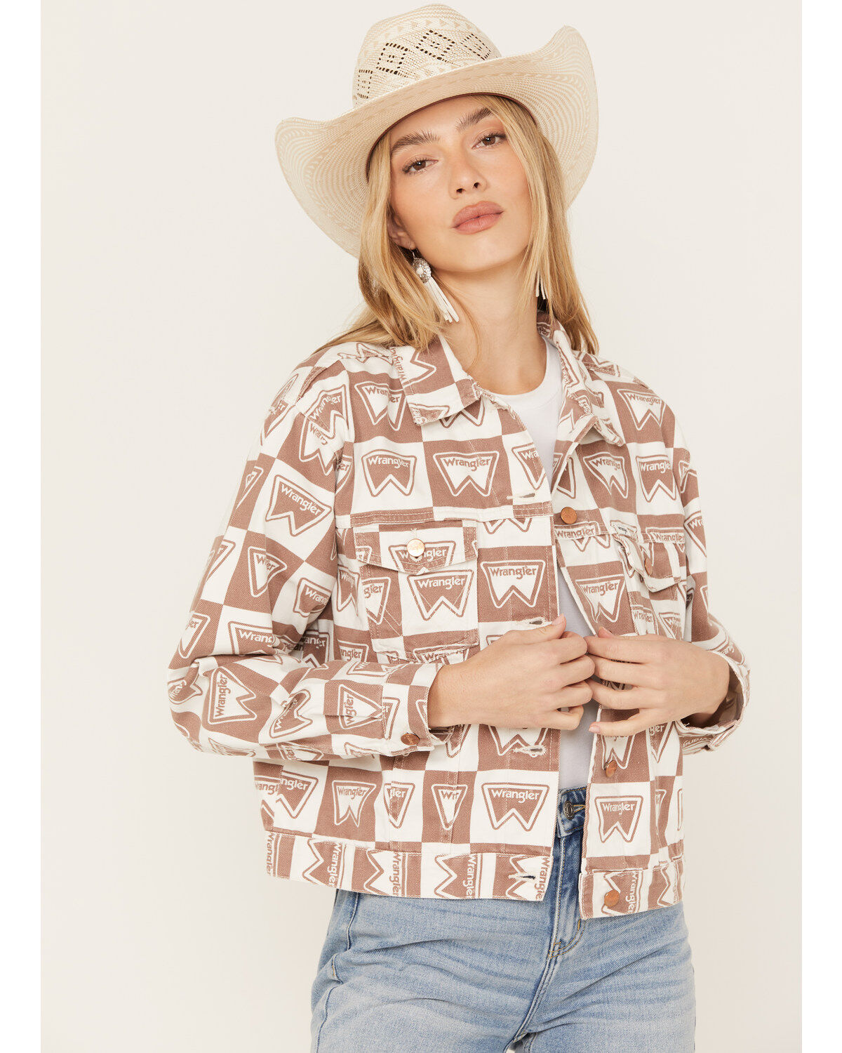 Wrangler Women's Heritage Signature Print Cut Off Jacket