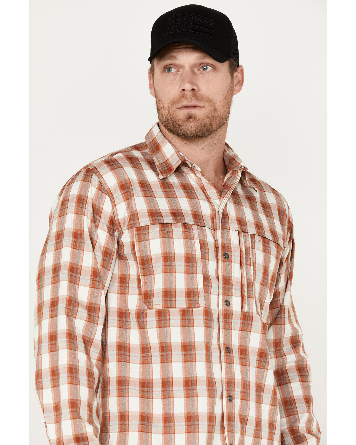Dickies Men's Temp IQ Plaid Long Sleeve Western Snap Work Shirt