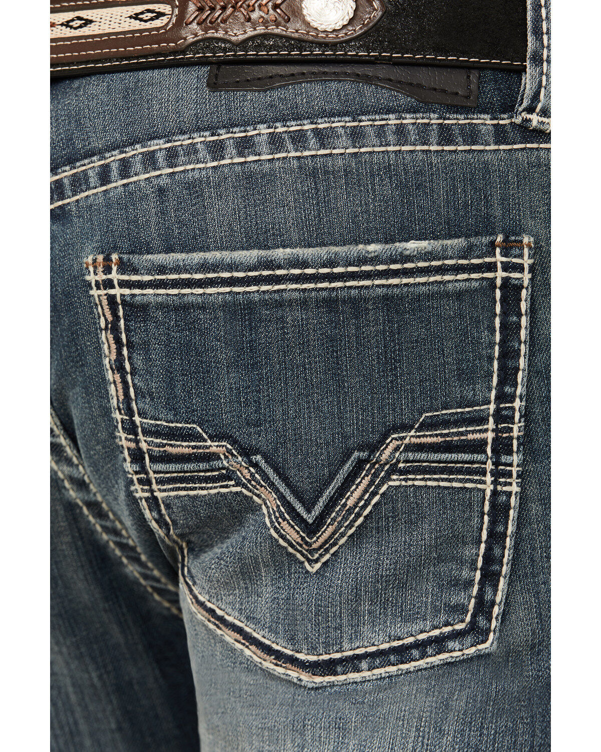 Rock & Roll Denim Men's Revolver Medium Vintage Wash Slim Straight Reflex Denim Jeans