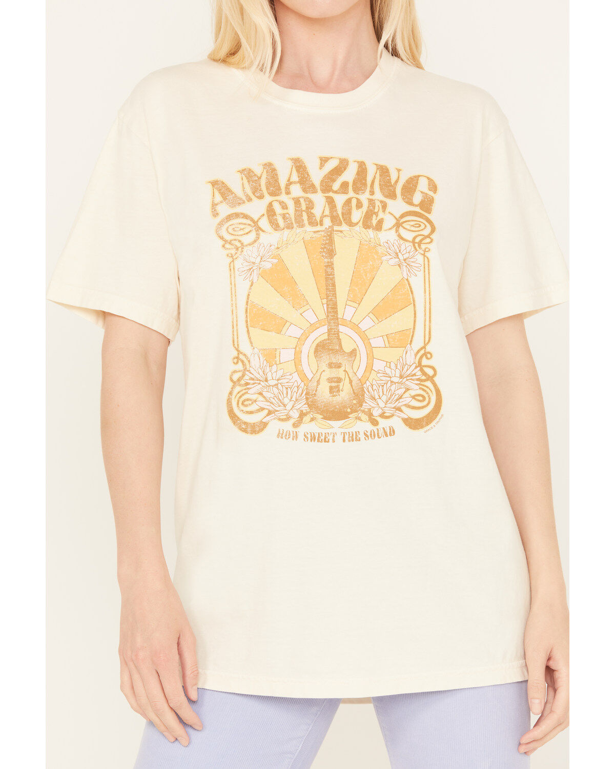Kerusso Women's Amazing Grace Guitar Graphic Tee