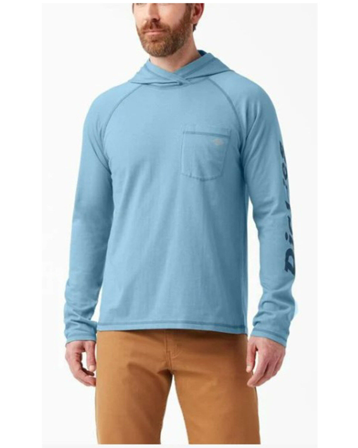 Dickies Men's Cooling Long Sleeve Performance Sun Hooded Work T-Shirt