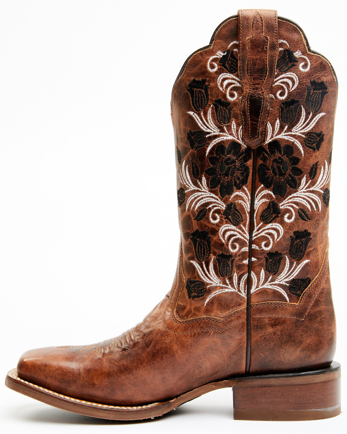 Dan Post Women's Athena Floral Embroidered Western Performance Boots - Broad Square Toe