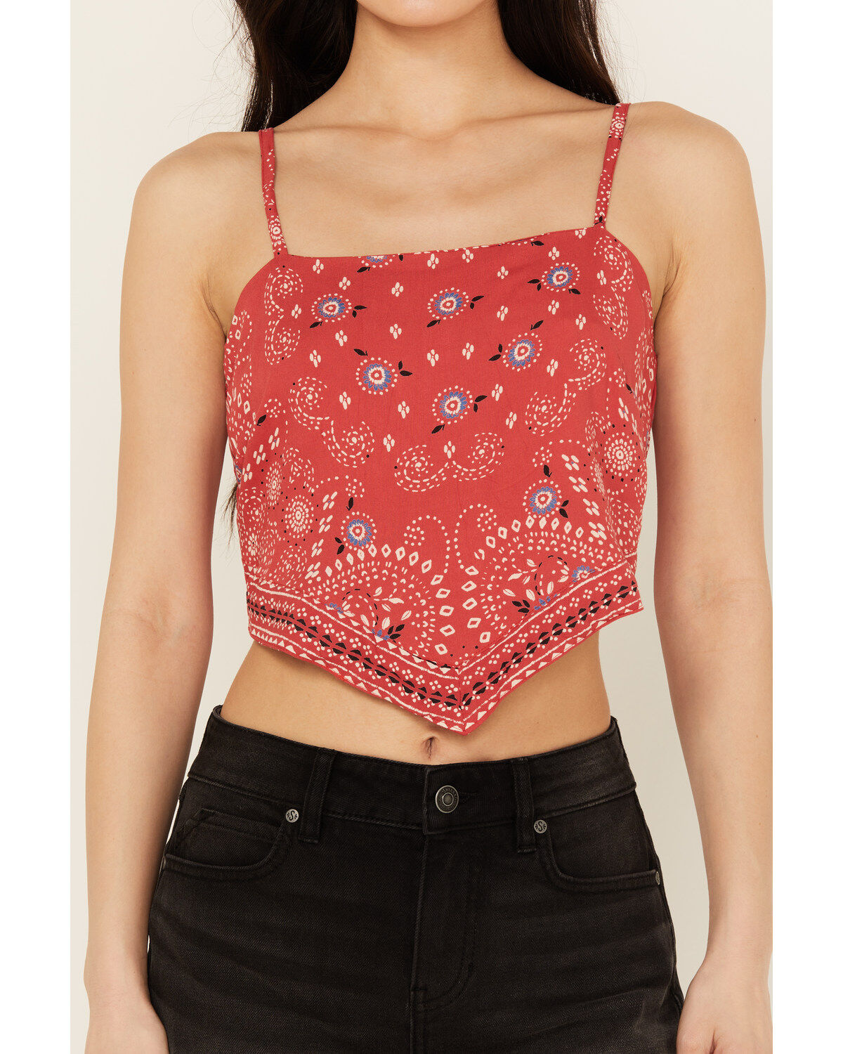 Angie Women's Bandana Print Top
