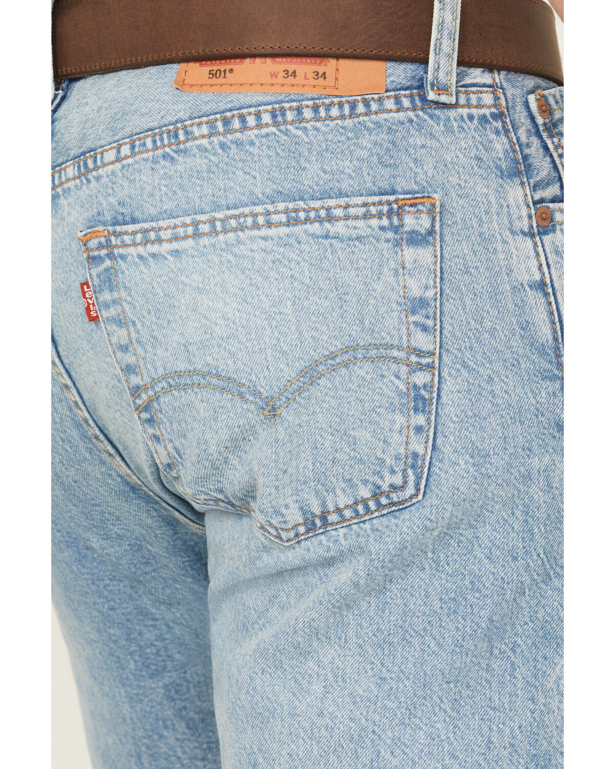 Levi's Men's 501® Original Stay Zen Light Wash Straight Rigid Denim Jeans