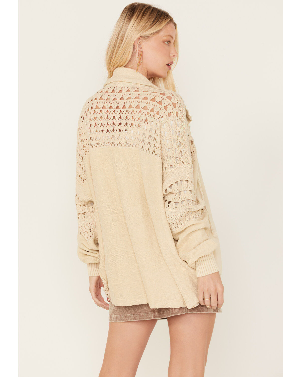 Free People Women's Dune Bug Crochet Cardigan