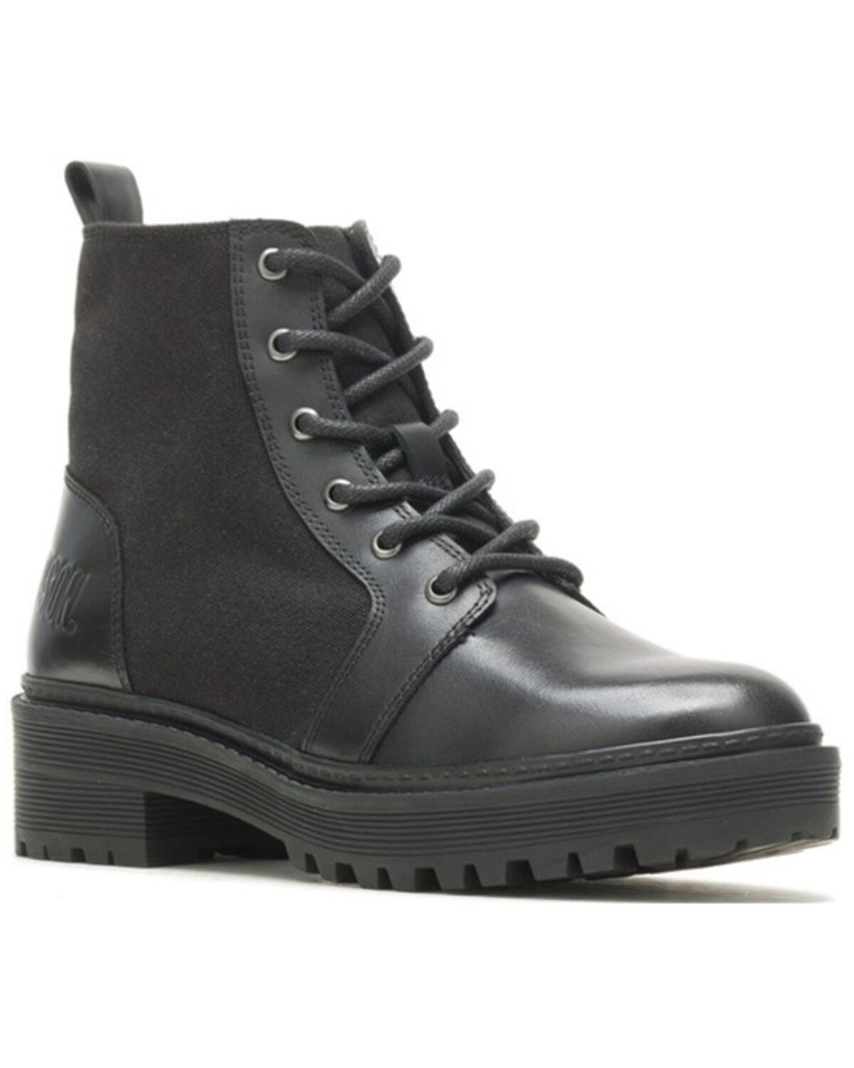 Harley Davidson Women's Valene Canvas 5" Lace-Up Moto Boots - Round Toe