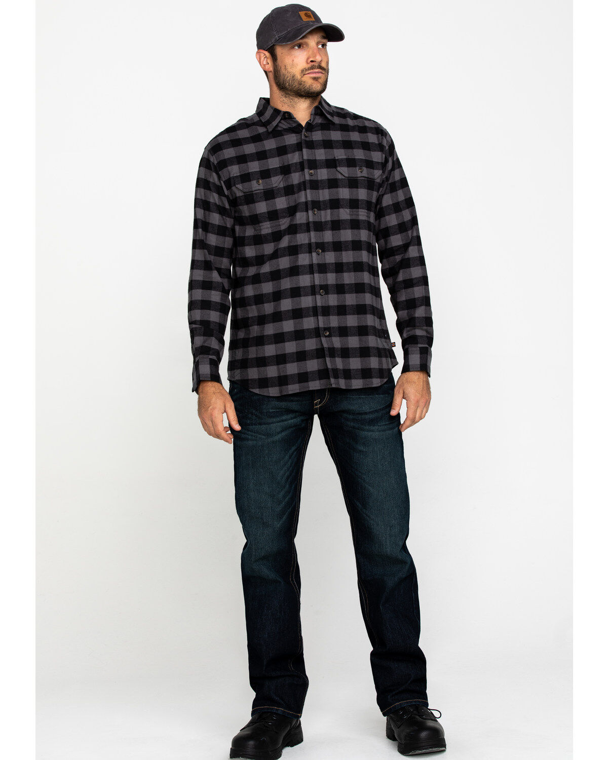 Dickies Men's Flex Stretch Flannel Long Sleeve Work Shirt