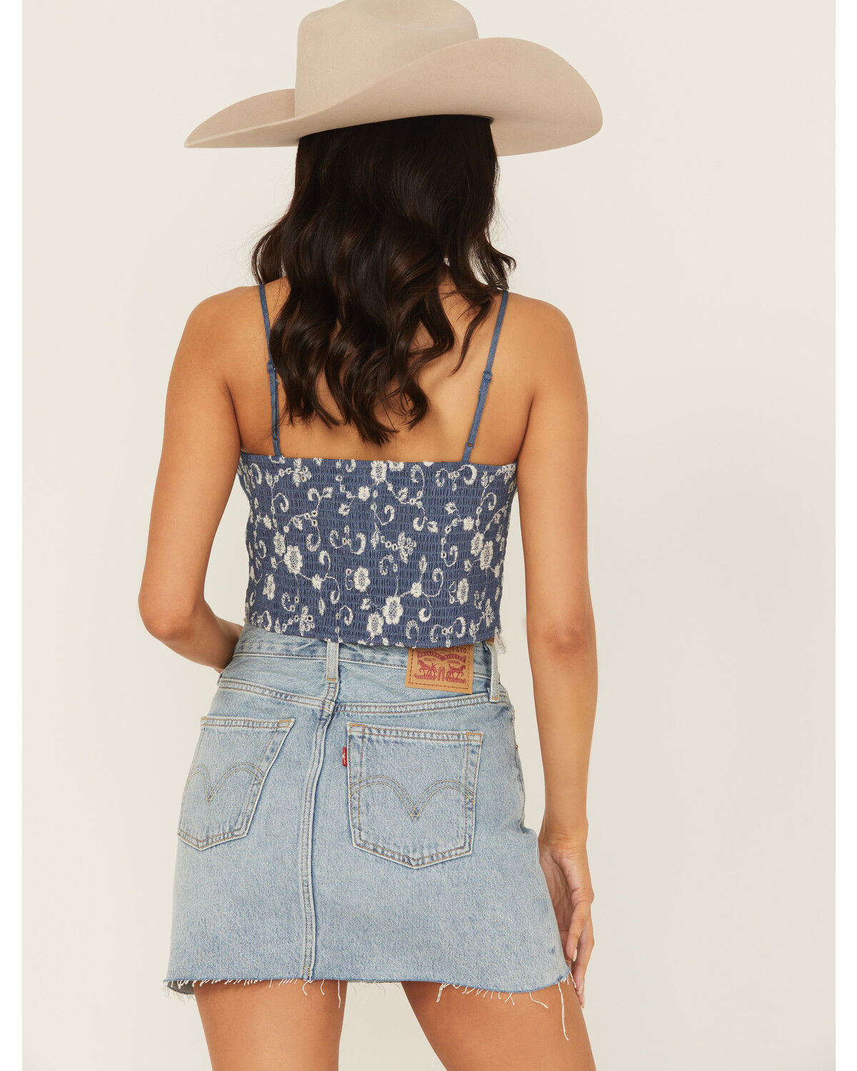 Shyanne Women's Embroidered Denim Corset