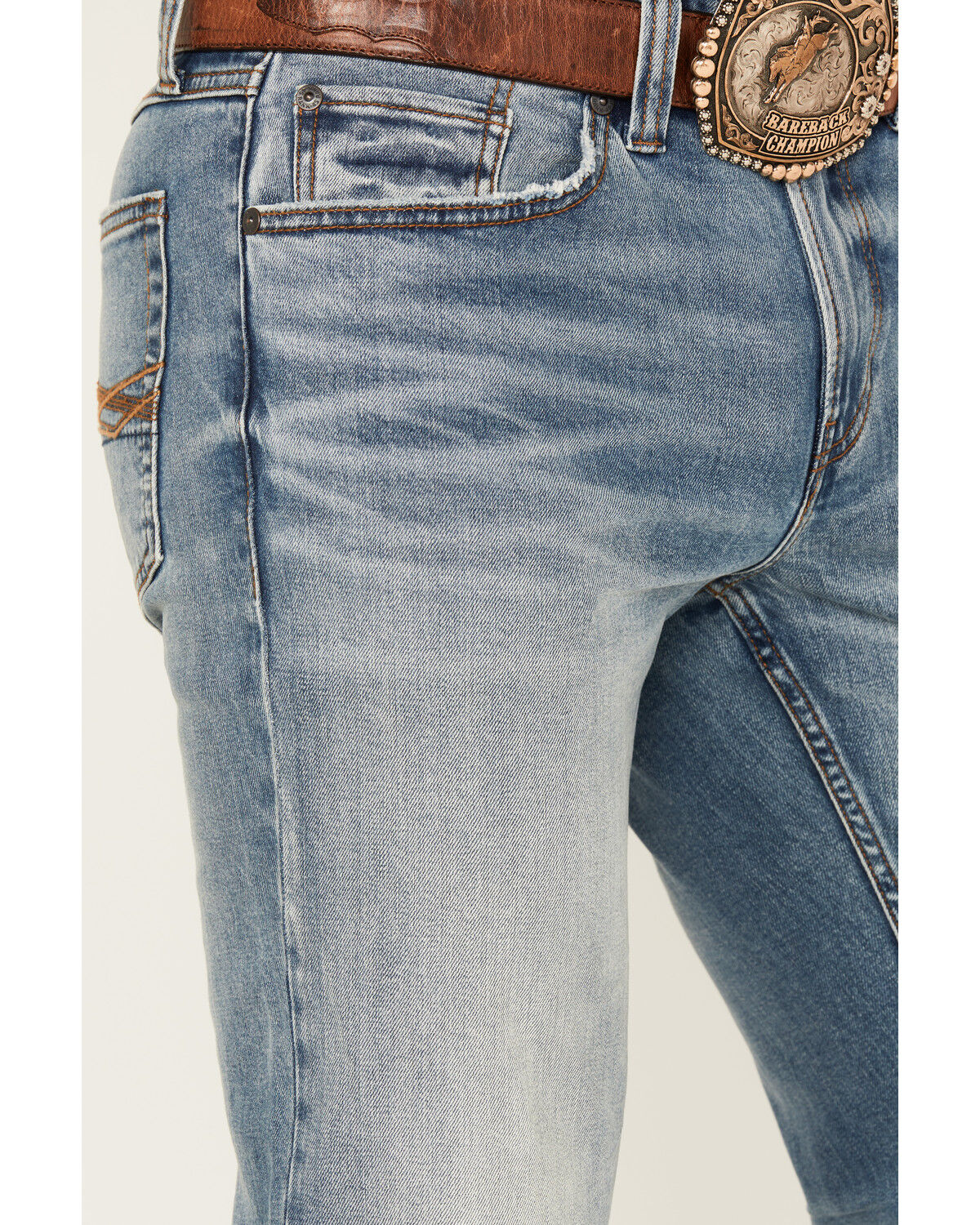 RANK 45® Men's Bodie Medium Wash Slim Bootcut Performance Stretch Denim Jeans