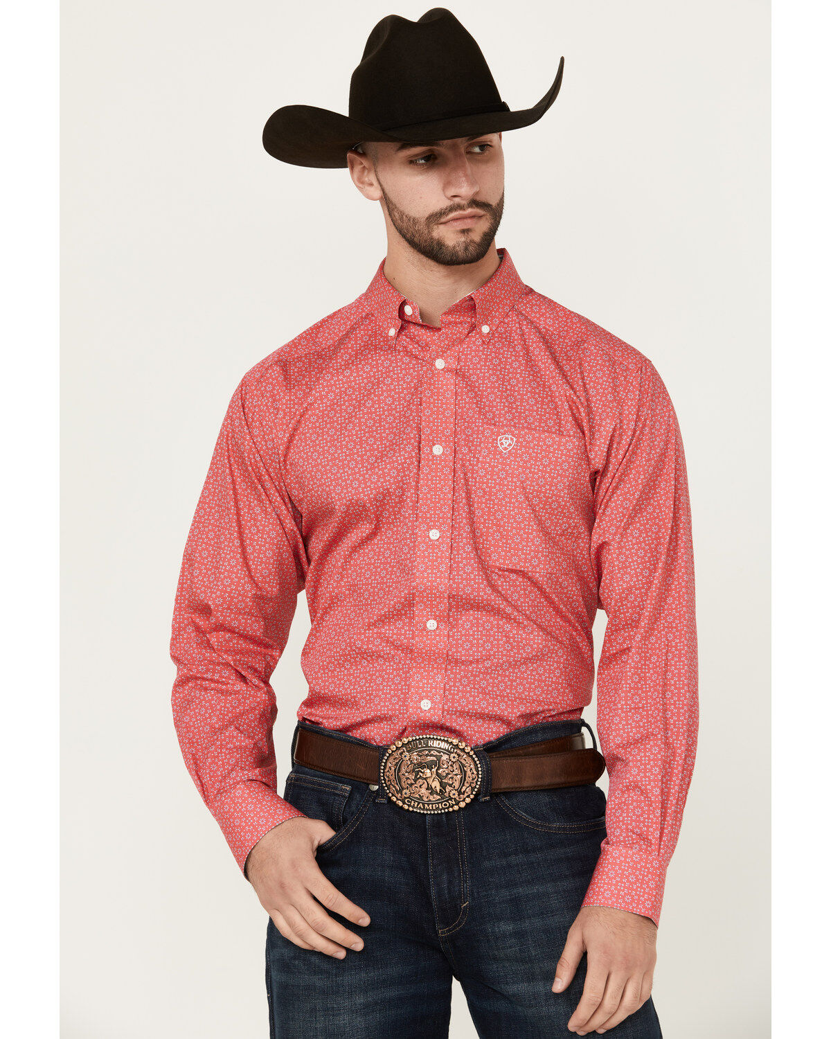 Ariat Men's Brennan Medallion Geo Print Long Sleeve Button-Down Western Shirt