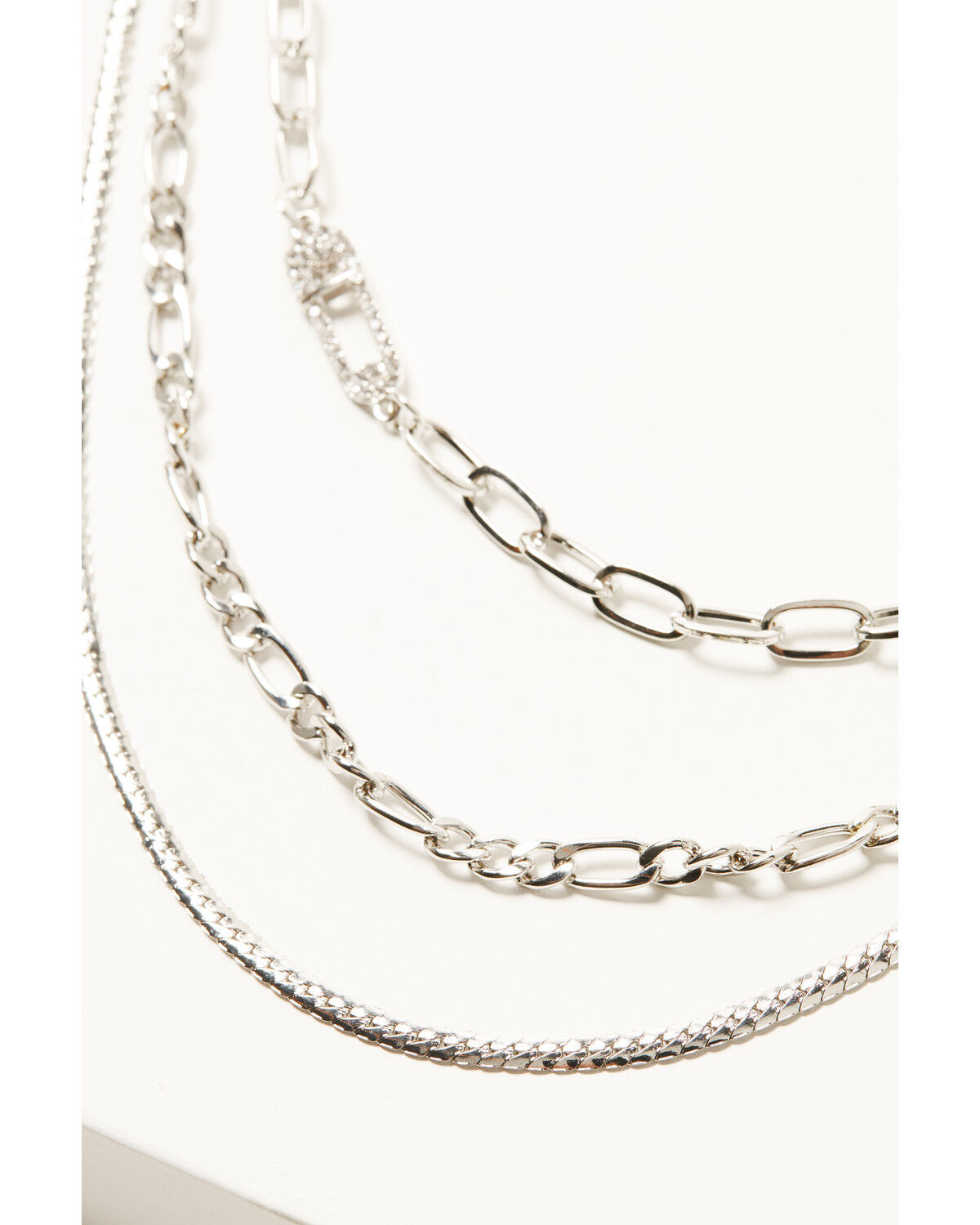 Shyanne Women's Layered Chain Safety Pin Necklace