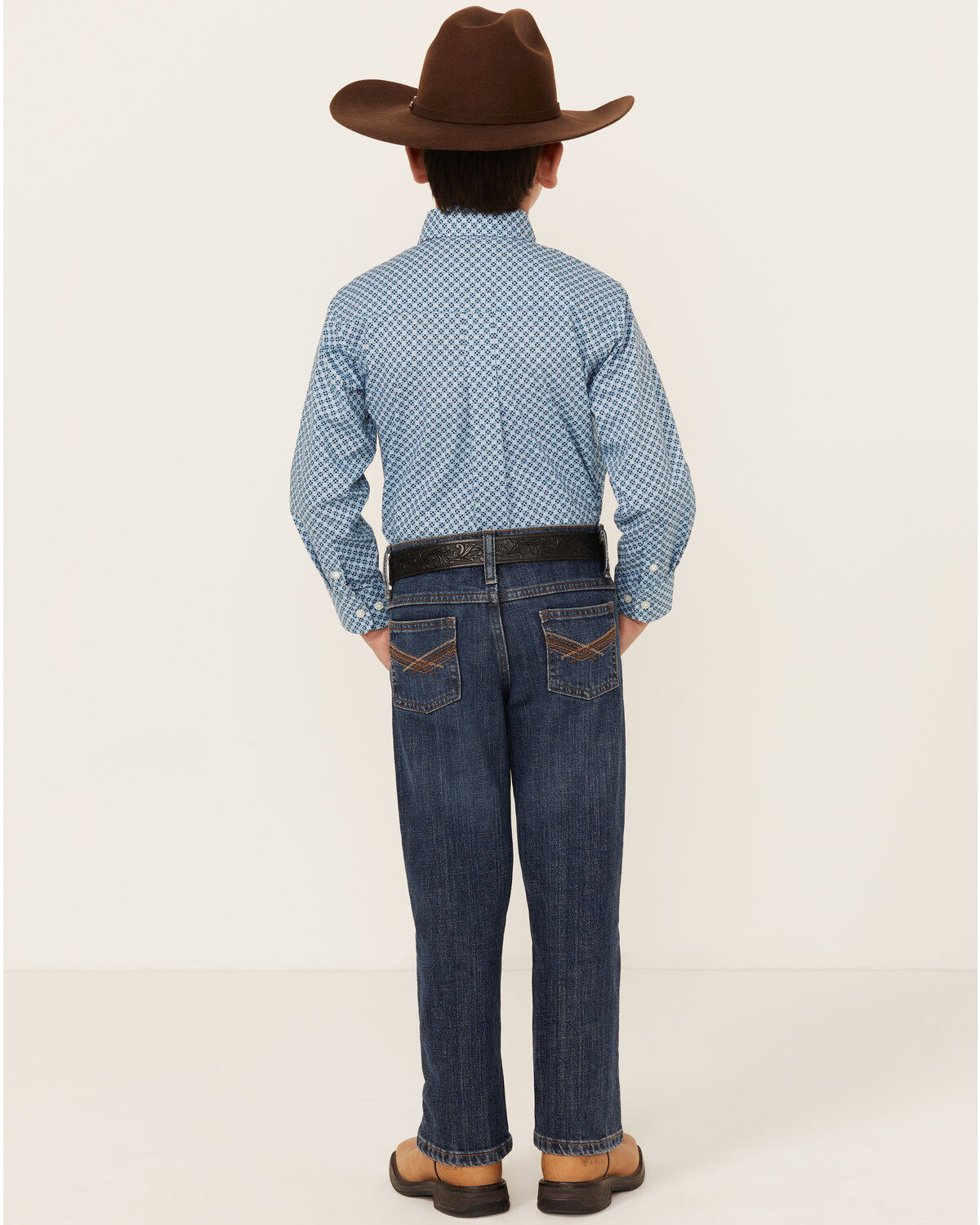 Wrangler 20X Little Boys' Barksdale Dark Wash Vintage Bootcut Stretch Denim Jeans