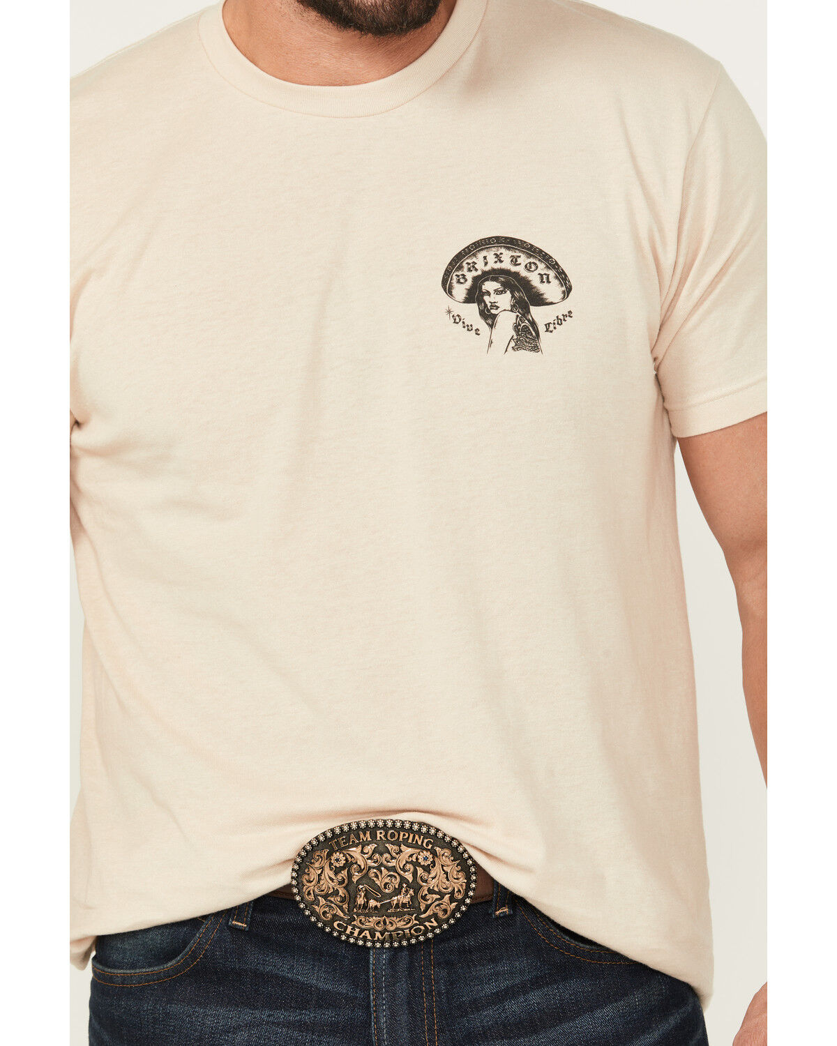 Brixton Men's Boot Barn Exclusive Vive Libre Mariachi Girl Short Sleeve Graphic T-Shirt