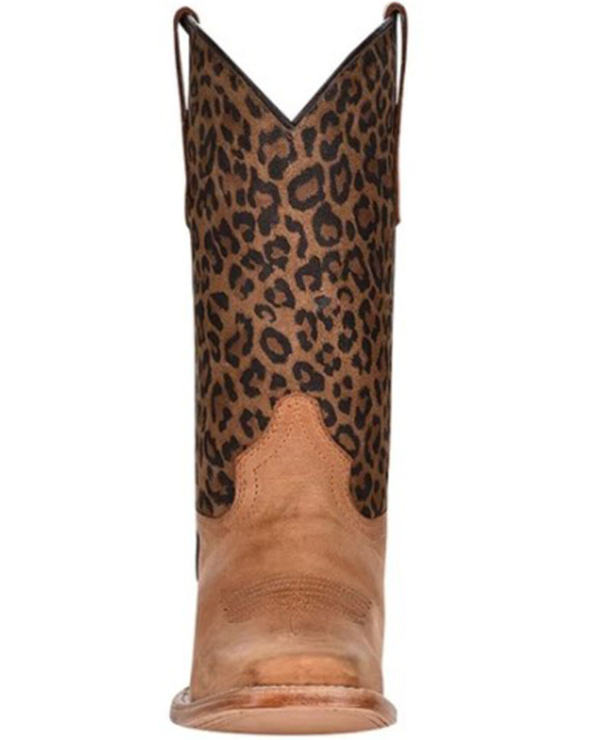 Circle G Girls' Leopard Print Western Boots - Square Toe