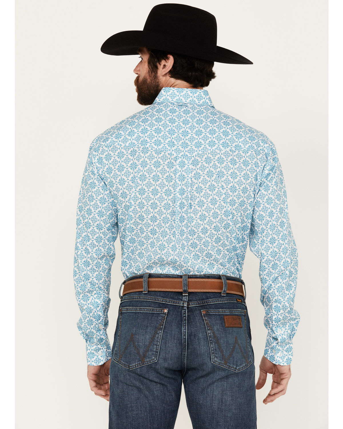 Roper Men's Amarillo Geo Medallion Long Sleeve Button Down Western Shirt