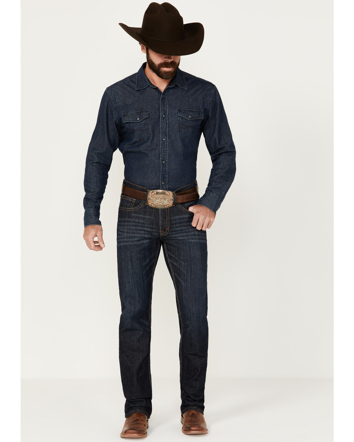 Cody James Men's Night Hawk Basic Dark Wash Slim Straight Stretch Denim Jeans