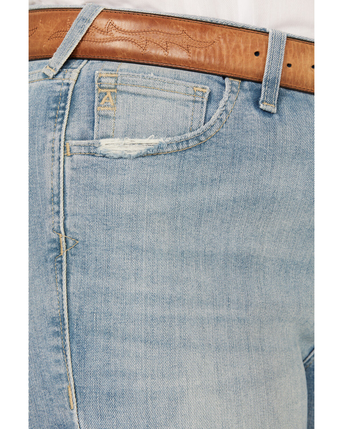 Ariat Women's Nia Light Wash Perfect Rise Slim Trouser Stretch Denim Jeans - Plus