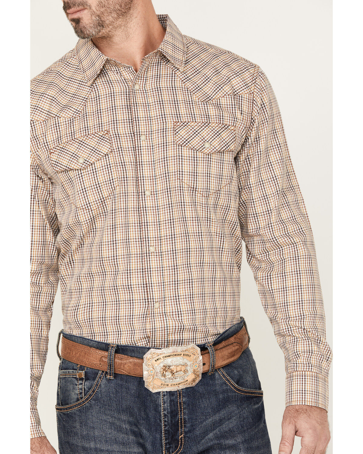 Gibson Men's Saddle Long Sleeve Pearl Snap Western Shirt