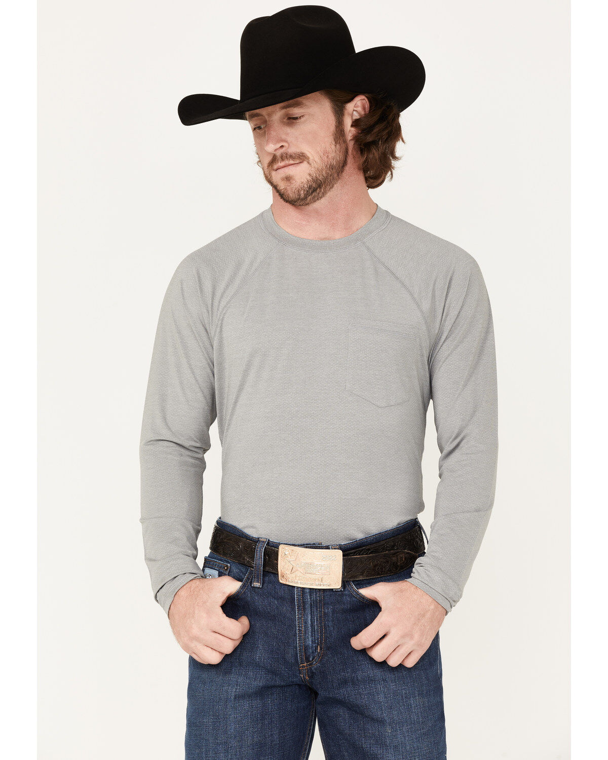 RANK 45® Men's Solid Performance Long Sleeve T-Shirt
