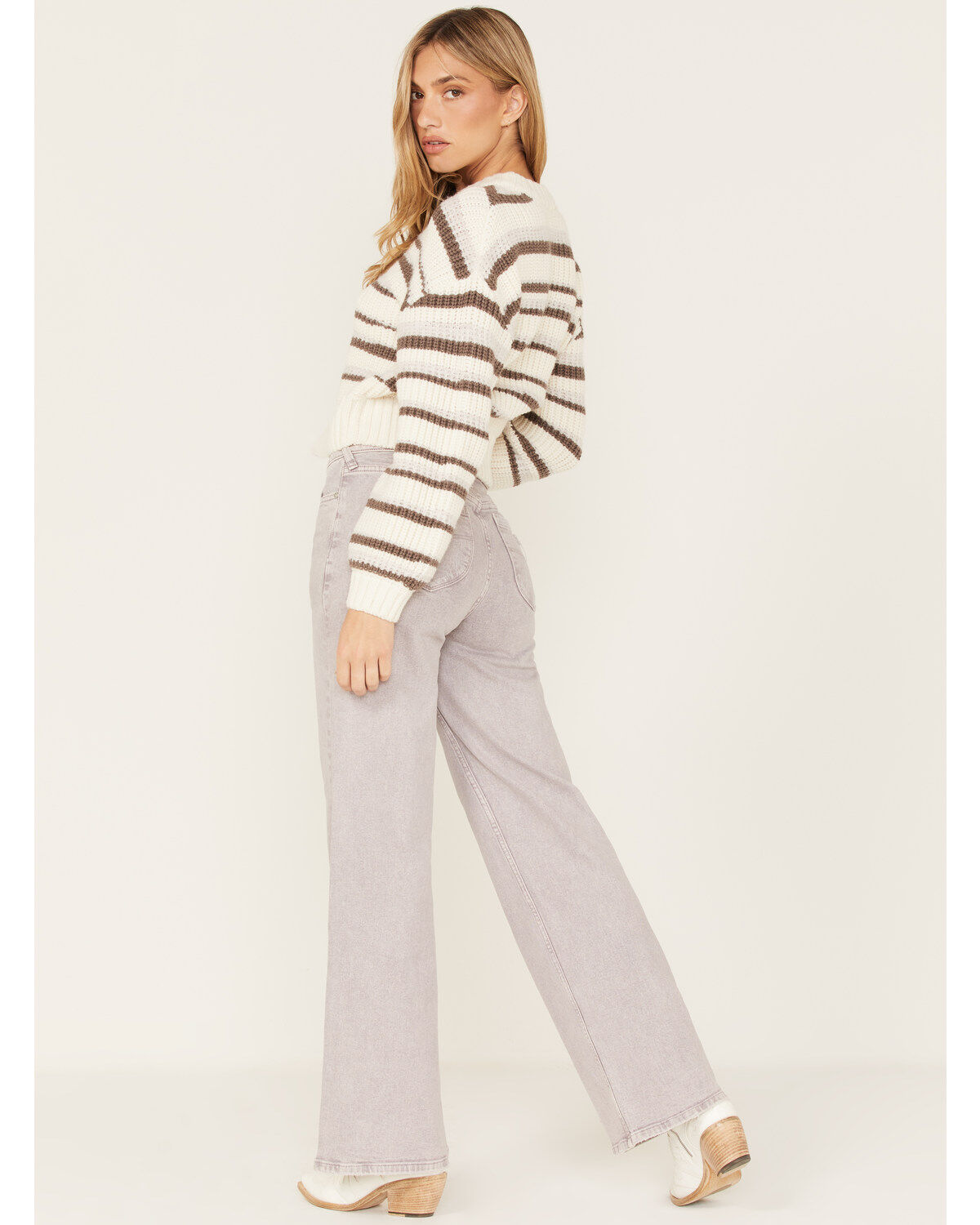 Cleo + Wolf Women's High Rise Loose Straight Jeans