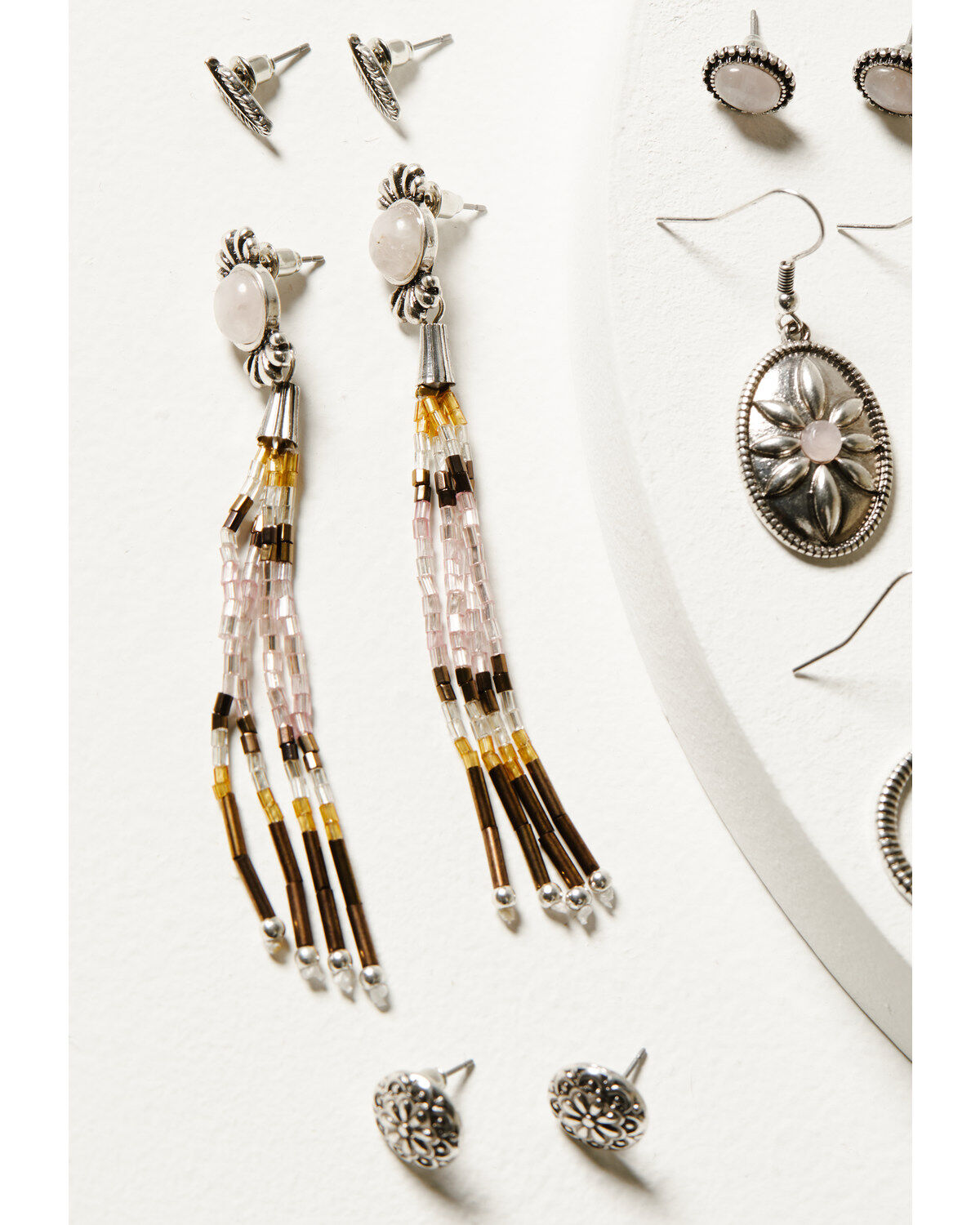 Shyanne Women's Moonbeam Fringe Earring Set - 6 Piece