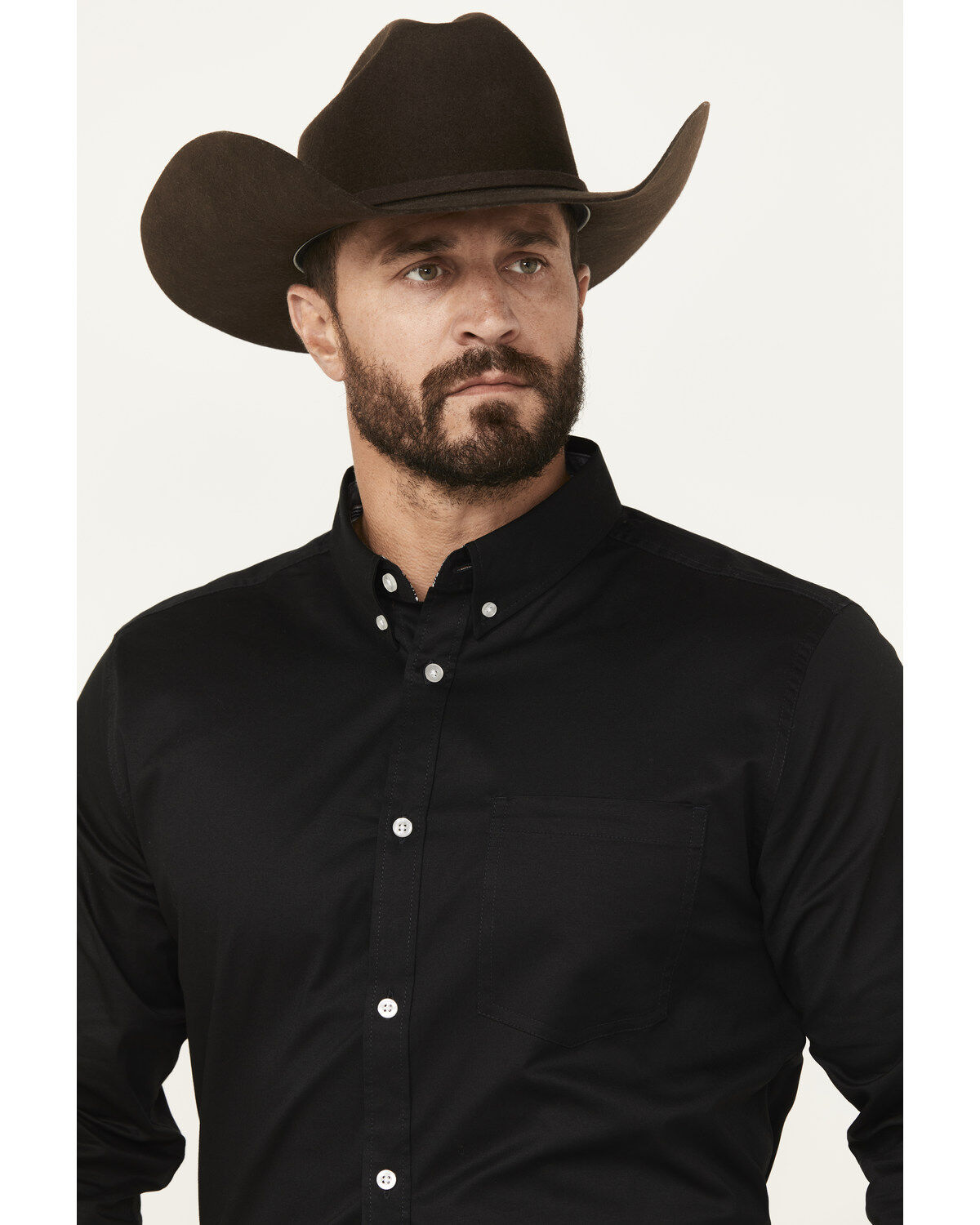 Cody James Men's Basic Twill Long Sleeve Button-Down Performance Western Shirt
