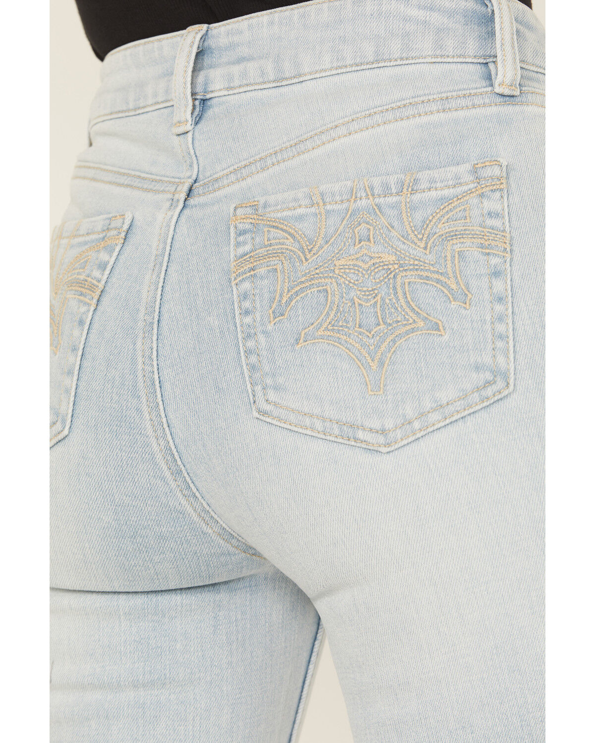 Shyanne Women's Celeste Light Wash High Rise Bootcut Comfort Stretch Denim Jeans