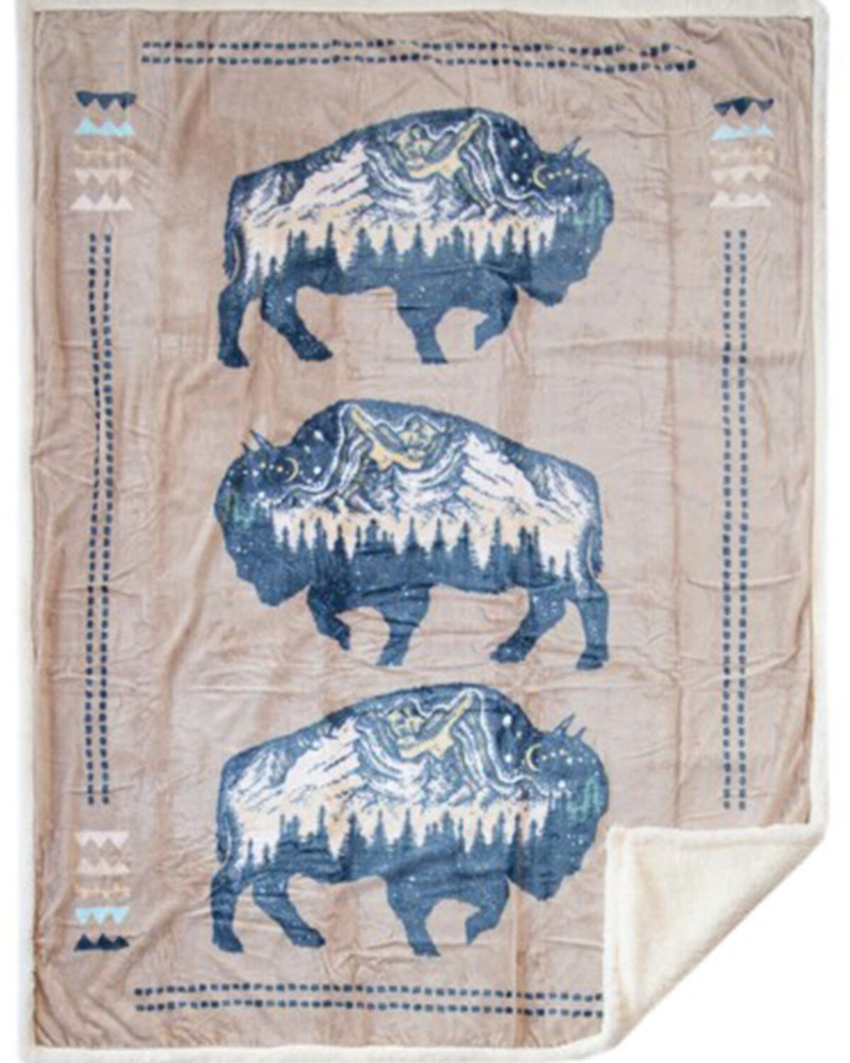 Carstens Home Three Buffalo Plush Sherpa Throw