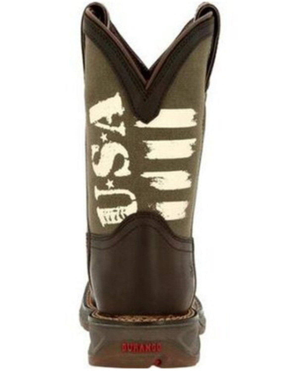 Durango Boys' Lil' Rebel USA Flag Western Boots - Broad Square Toe