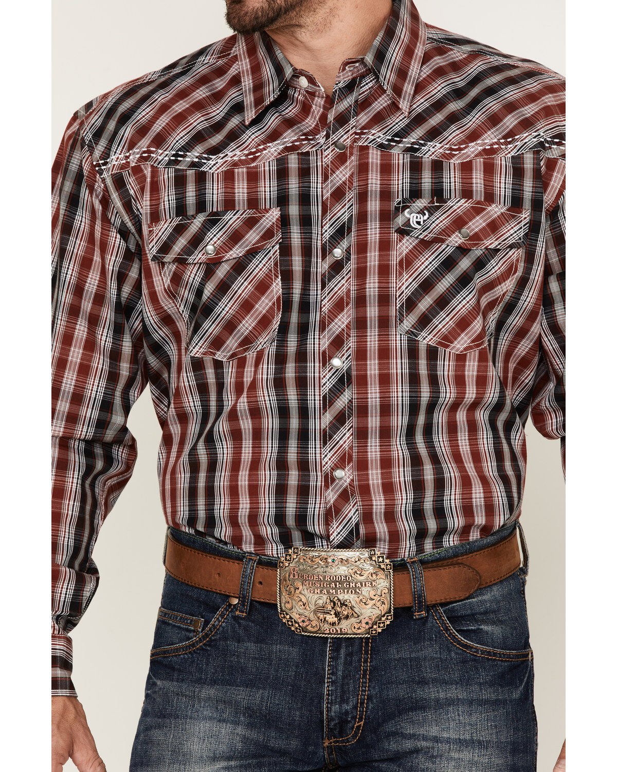 Cowboy Hardware Men's Arroyo Large Plaid Snap Western Shirt