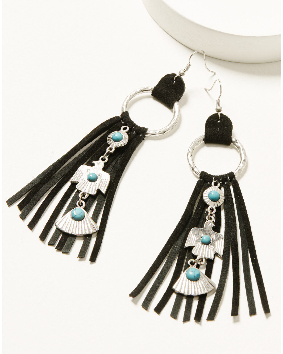 Idyllwind Women's Garland Thunderbird Leather Fringe Earrings