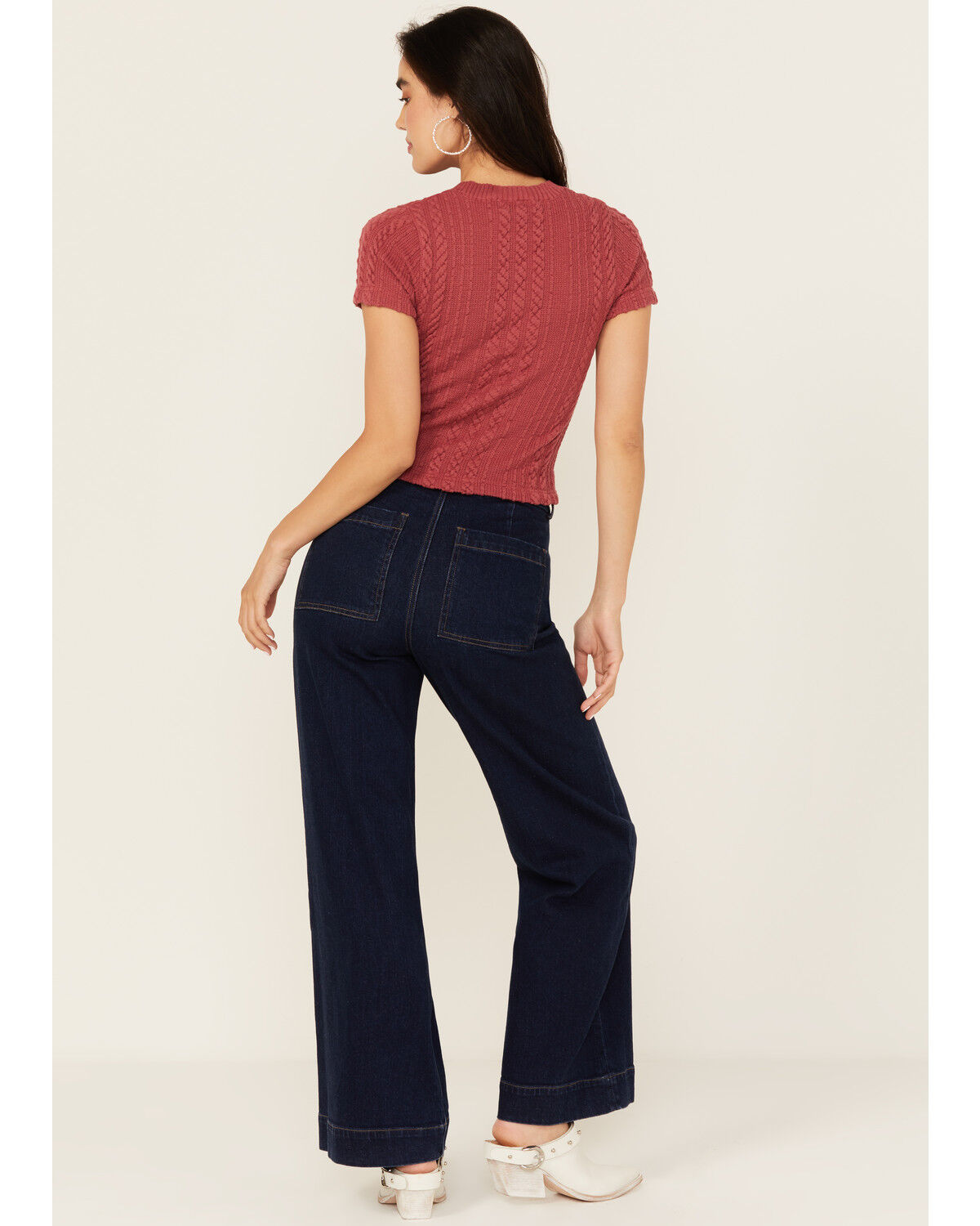 Dear John Women's Audrey Dark Wash Wide Stretch Denim Jeans